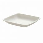 Miniplato cuadrado de bagazo blanco - 60 x 60 mm