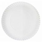 Plato cartón estriado blanco - 38 cm