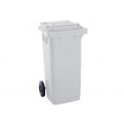 Contenedor de residuos blanco con tapa - 120 L