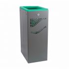 JOFEL | Papelera selectiva verde de chapa - 40L