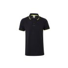 VELILLA | Polo bicolor de manga corta negro-amarillo fluor - Talla M