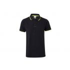 VELILLA | Polo bicolor de manga corta negro-amarillo fluor - Talla XL