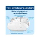 TORK SmartOne® |  Dispensador Mini Doble Papel Higiénico Blanco T9