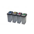 Papelera de reciclaje tapa amarilla - 60 L