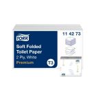 TORK® | Papel Higiénico Suave Plegado Blanco T3