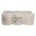 GREENSOURCE | Papel higiénico industrial blanco, 1 capa. Celulosa virgen - Sistema Minicore