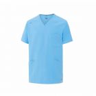 MONZA | Casaca sanitaria cuello V color celeste - Talla XL