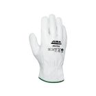 JUBA | Guante de piel flor vacuno blanco - Talla L