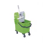 Cubo tank single verde con prensa - 25 L