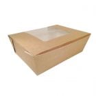 Caja de cartoncillo kraft con ventana - 18 x 10 x 5 cm
