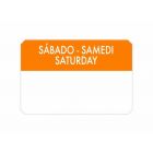 Etiqueta adhesiva "Sábado" - 7,5 x 5 cm