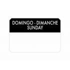 Etiqueta adhesiva "Domingo" - 7,5 x 5 cm