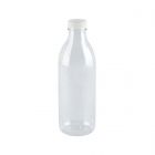 Botella RPET transparente con tapón - 1000 ml