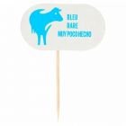 Pincho marcador "Muy poco hecho" - 8 cm