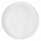 Plato cartón estriado blanco - 27 cm