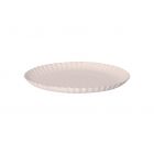 Plato cartón estriado blanco - 23 cm