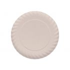 Plato cartón estriado blanco - 18 cm