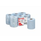 WYPAll® | Paño de celulosa colectividades y retail L10. Rollo azul de 1 capa con dispensación central - 6 rollos  x 280 paños