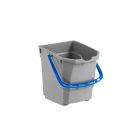 TTS | Cubo gris con asa azul - 15 L
