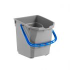 TTS | Cubo gris con asa azul - 15 L