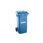 MAYA | Contenedor de residuos azul con tapa y ruedas - 120 L