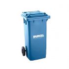 MAYA | Contenedor de residuos azul con tapa y ruedas - 120 L