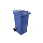 Contenedor de residuos azul con tapa - 240 L