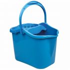 Cubo semiovalado para fregona con escurridor azul - 15 L