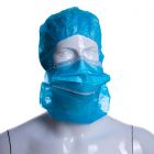 LUHEPA | Burka polipropileno con mascarilla quirúrgica azul, 3 capas