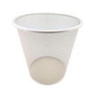 GHESSU | Papelera metálica rejilla blanca - 12L