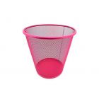 GHESSU | Papelera metálica rejilla rosa - 12L