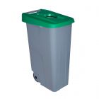 DENOX | Tapa abierta verde para contendedor de 85 L