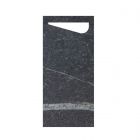 DUNI Sacchetto® | Servilleta Marble Black - 8,5 x 19 cm