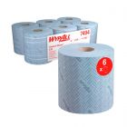 WypAll® L10 | Paños de celulosa para alimentación e higiene - Dispensación Central / Azul. 6 Rollos x 630 hojas