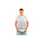 Babero desechable con bolsillo blanco - 36 x 65 cm