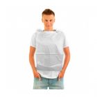 Babero desechable con bolsillo blanco - 36 x 65 cm