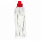 BUGA | Fregona Algodón Blanco, Cabezal Rojo