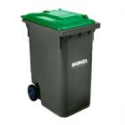 MAYA | Contenedor de residuos gris con tapa verde - 240 L