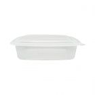 Ensaladera PP transparente con tapa bisagra - 750 ml
