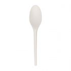 Cuchara de CPLA blanca embolsada individualmente - 16 cm
