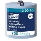 TORK | Papel de Secado Industrial Ultrarresistente Azul W1
