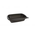 Envase PP rectangular negro - 500 ml
