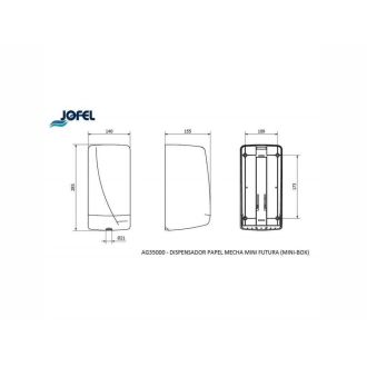 JOFEL | Dispensador secamanos papel mecha mini futura