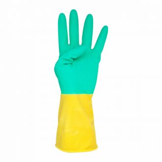 Guante de látex flocados bicolor - Talla S
