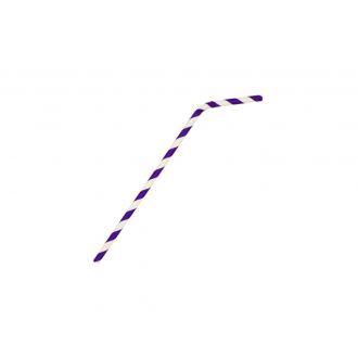 Canutillo de papel flexible a rayas - 0,6 x 23 cm