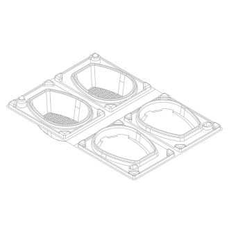 Envase RPET sesos transparente