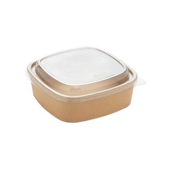 Tapa RPET plana transparente - 13x13 cm