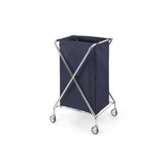 TTS | Carro lavandería Dust grande - Carro cromado con ruedas y con bolsa de tela plastificada 180 L