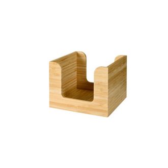 ECOECHO® | Dispensador de servilletas de bambú, 13 x 13 cm, Marrón