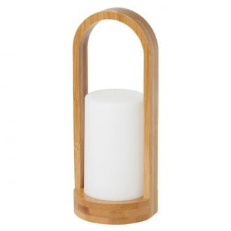 DUNI | Lámpara LED "Easy" bambú - Blanco